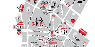 Térkép milánói brera