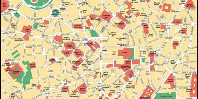 Milánó olaszország city center térkép