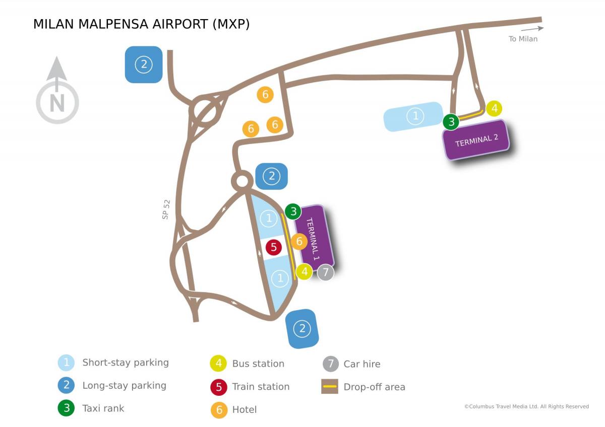 milánó malpensa terminál 1 térkép