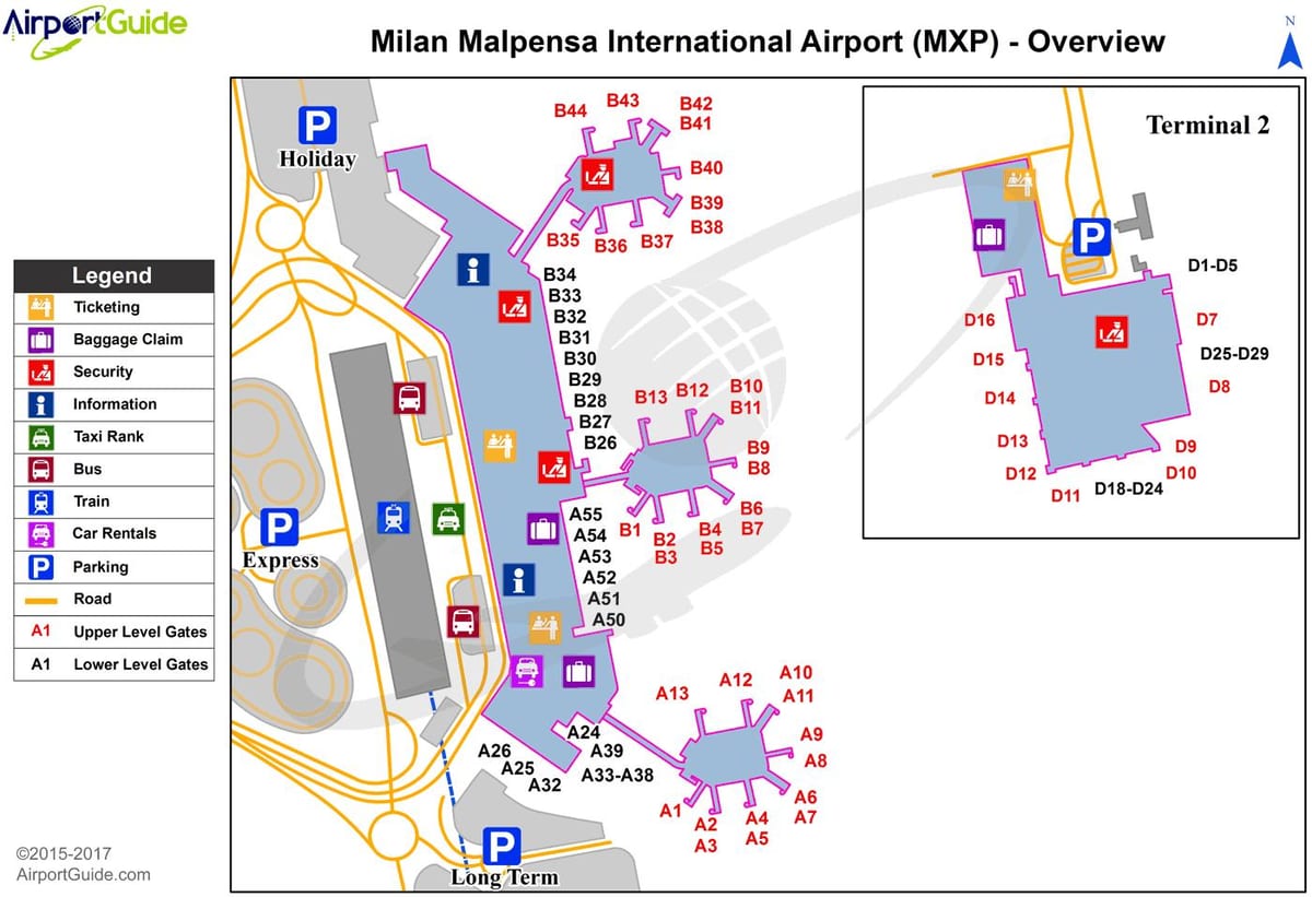 térkép malpensa 1-es terminál