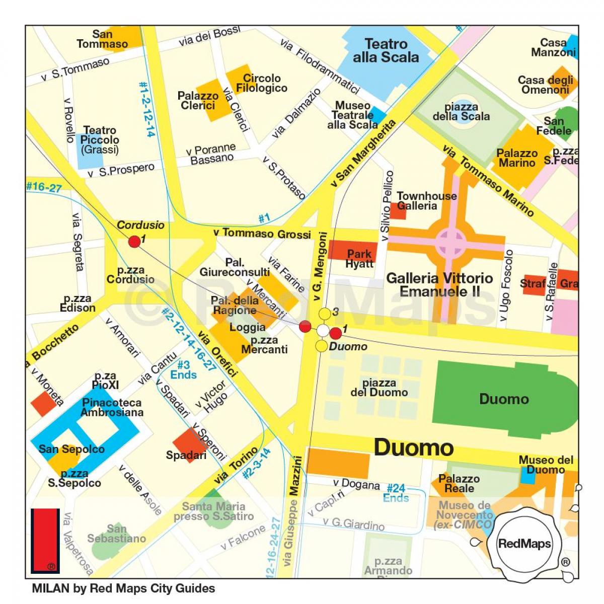 milánó bevásárló negyed térkép