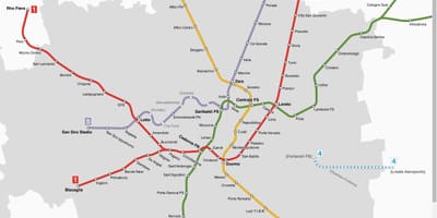 Térkép atm-milano-es villamossal