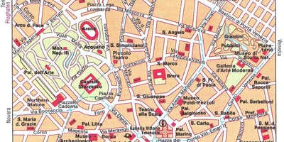 Milánó olaszország térkép-turisztikai