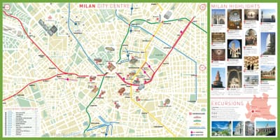 Városnézés milánó térkép