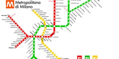 Metró térkép milano