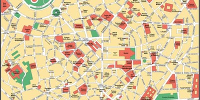 Milánó olaszország city center térkép