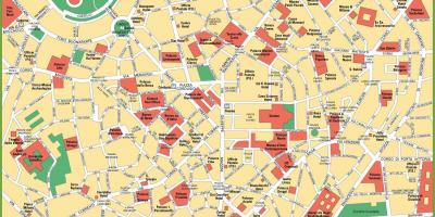 Város térkép milánó, olaszország