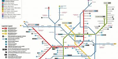 Milánó közlekedési térkép