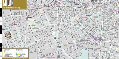 Utca térkép milánó városközpont